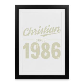 Le style chrétien depuis 1986 - Affiche encadrée (27 × 37 cm) - noir - Devant