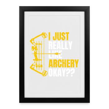 Archery - Framed poster (27 × 37 cm) - black - Front