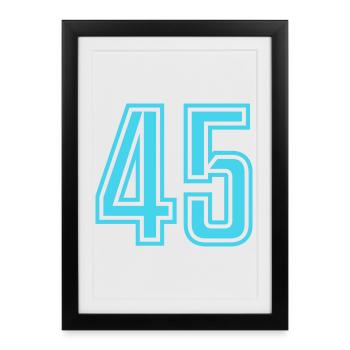 45 - Affiche encadrée (27 × 37 cm) - noir - Devant