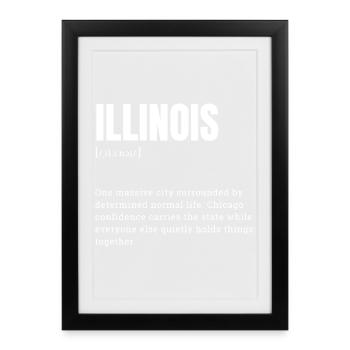 Illinois Style: Chicago Confident - Framed poster (27 × 37 cm) - black - Front