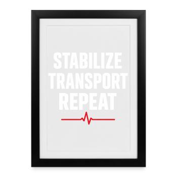 EMT avancé en soins intensifs comme identité - Affiche encadrée (27 × 37 cm) - noir - Devant