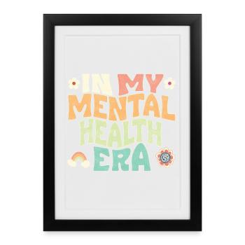 À mon époque de la santé mentale - Affiche encadrée (27 × 37 cm) - noir - Devant