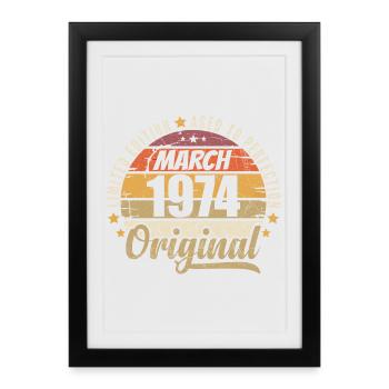 52. Anniversaire 52 Années Série Limitée Mars 1974 - Affiche encadrée (27 × 37 cm) - noir - Devant