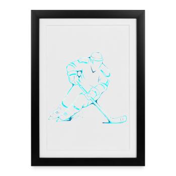 Eishockey Junge Spieler Geschenk - Framed poster (27 × 37 cm) - black - Front