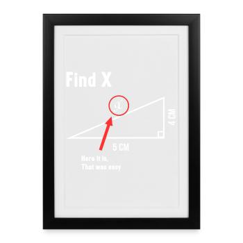 Find X Math Lover Mathematician Math Teacher - Framed poster (27 × 37 cm) - black - Front