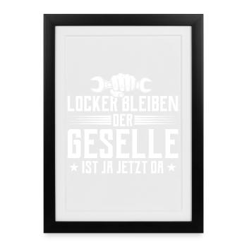 Enfin, examen de technicien mécatronique automobile compagnon - Affiche encadrée (27 × 37 cm) - noir - Devant