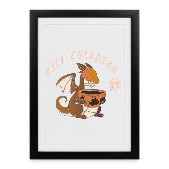 Gardien du Four : Édition Artisan en Terre cuite - Affiche encadrée (27 × 37 cm) - noir - Devant