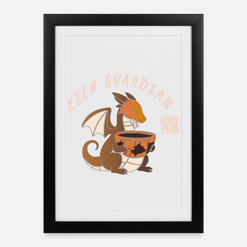 Kiln Guardian: Terracotta Artisan Edition - Framed poster (27 × 37 cm) - black