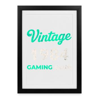 Vintage 1984 – Gaming Club Retro Birth Year - Framed poster (27 × 37 cm) - black - Front