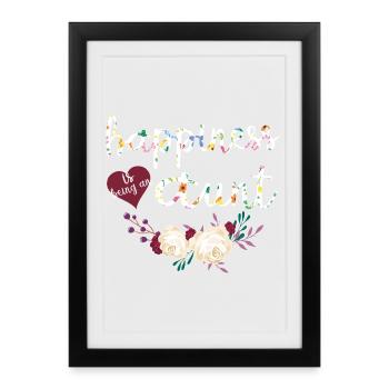 Chemise fleurie Tante Cadeau mignon pour tante - Affiche encadrée (27 × 37 cm) - noir - Devant