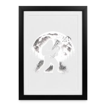 Joueur de tuba Bigfoot - Affiche encadrée (27 × 37 cm) - noir - Devant