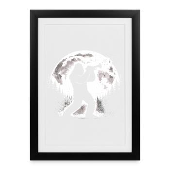 Bigfoot joue de la trompette - Affiche encadrée (27 × 37 cm) - noir - Devant