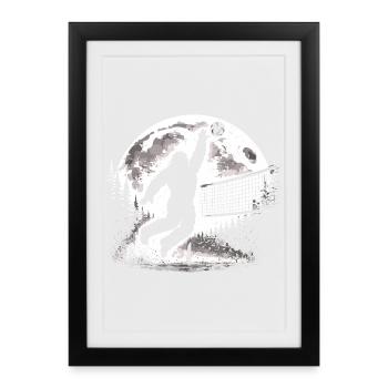Bigfoot Volleyball - Framed poster (27 × 37 cm) - black - Front