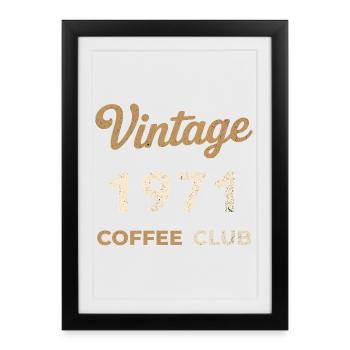 Vintage 1971 – Coffee Club Retro Birth Year - Framed poster (27 × 37 cm) - black - Front