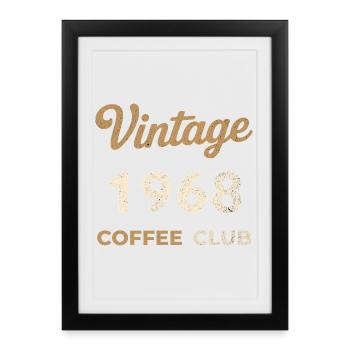 Vintage 1968 – Coffee Club Retro Birth Year - Framed poster (27 × 37 cm) - black - Front