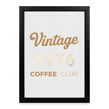 Vintage 1976 – Coffee Club Retro Birth Year - Framed poster (27 × 37 cm) - black - Front