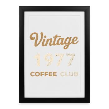 Vintage 1977 – Coffee Club Retro Birth Year - Framed poster (27 × 37 cm) - black - Front