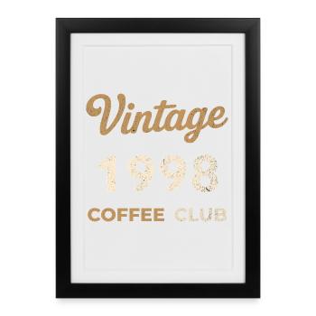 Millésime 1998 – Année de naissance rétro de Coffee Club - Affiche encadrée (27 × 37 cm) - noir - Devant