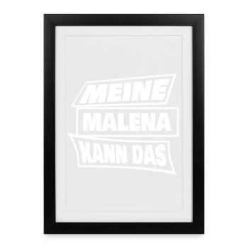 Malena als Sprueche - Gerahmtes Poster (27 × 37 cm) - Schwarz - Vorne