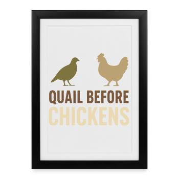 Quail Keeper Quail Farmer Backyard Quail - Framed poster (27 × 37 cm) - black - Front