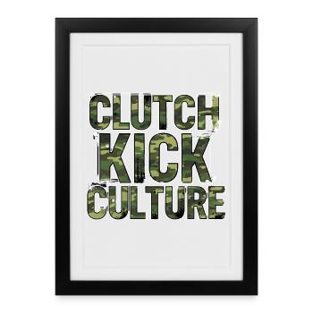 Motif d’accordage du camouflage de la culture du kick de la coup d’aigre - Affiche encadrée (27 × 37 cm) - noir - Devant