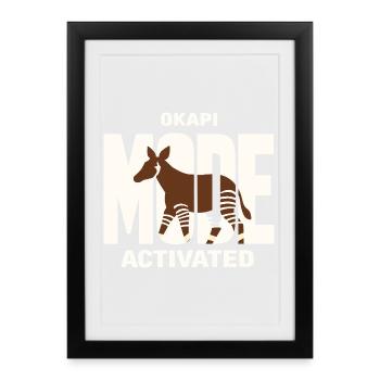 Okapi Lovers Okapi Animal Rare Wildlife Love - Framed poster (27 × 37 cm) - black - Front