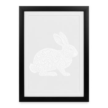 Hares - Framed poster (27 × 37 cm) - black - Front