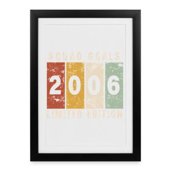 anniversaire 2006 - 20 ans - Affiche encadrée (27 × 37 cm) - noir - Devant