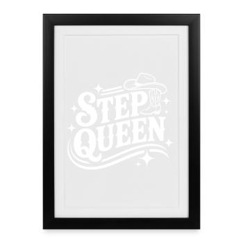 Step Queen Western Line Dance - Framed poster (27 × 37 cm) - black - Front
