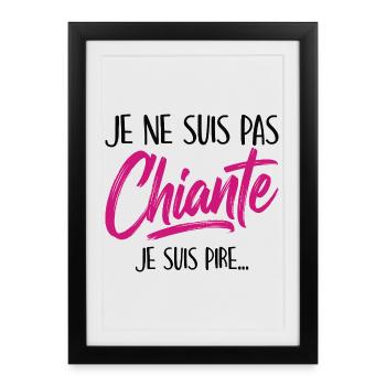 Humour Femme Chiante Râleuse Drôle - Affiche encadrée (27 × 37 cm) - noir - Devant