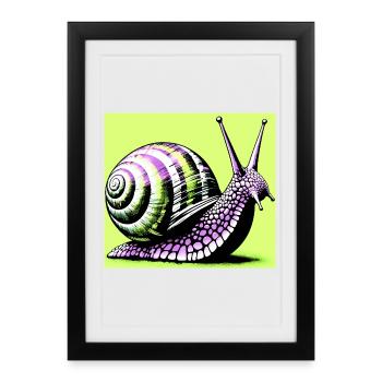 Snail - Framed poster (27 × 37 cm) - black - Front