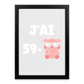 60 ans - Affiche encadrée (27 × 37 cm) - noir - Devant