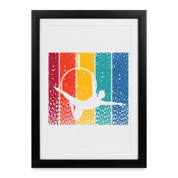 Aerialist Vintage Aerial Ring Lyra Air Ring - Framed poster (27 × 37 cm) - black - Front