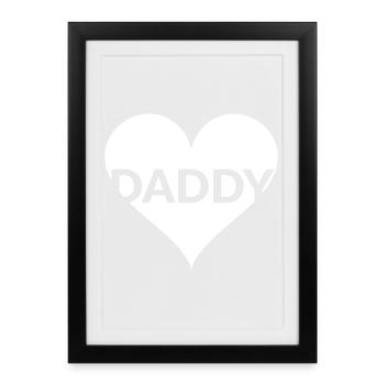 Daddy Heart Gift - Framed poster (27 × 37 cm) - black - Front