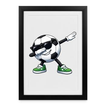 Football de dab - Affiche encadrée (27 × 37 cm) - noir - Devant