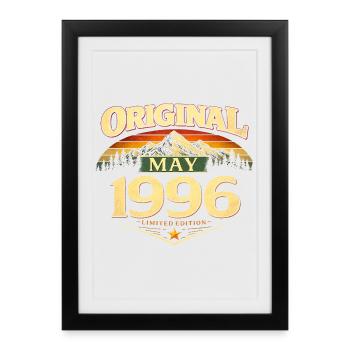 30th Birthday Gift Original May 1996 - Framed poster (27 × 37 cm) - black - Front