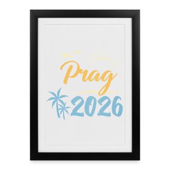 Prague 2026 - Affiche encadrée (27 × 37 cm) - noir - Devant