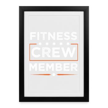 Équipe de remise en forme - Affiche encadrée (27 × 37 cm) - noir - Devant