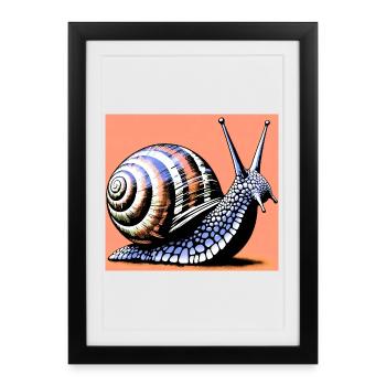 Snail - Framed poster (27 × 37 cm) - black - Front