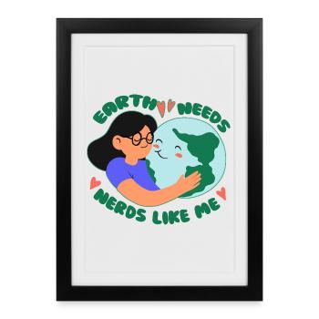 Ecologist Ecology - Framed poster (27 × 37 cm) - black - Front