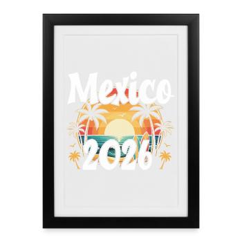 Mexique 2026 - Affiche encadrée (27 × 37 cm) - noir - Devant