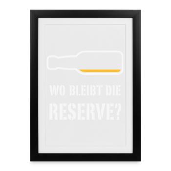 Where is the reserve? (Beer / Beer / NEG 2C) - Framed poster (27 × 37 cm) - black - Front