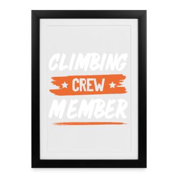 Équipe d’escalade - Affiche encadrée (27 × 37 cm) - noir - Devant