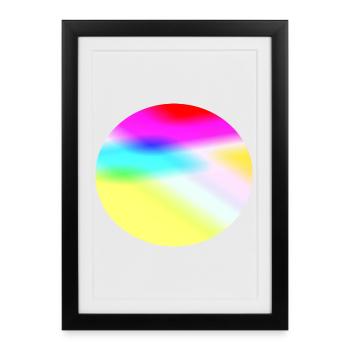 Regenbogenkreis - Gerahmtes Poster (27 × 37 cm) - Schwarz - Vorne