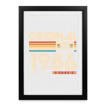 40 ans 40 ans 1986 Vintage Né - Affiche encadrée (27 × 37 cm) - noir - Devant