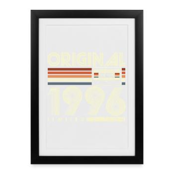1996 Vintage Vintage Birthday Gift Retro - Framed poster (27 × 37 cm) - black - Front