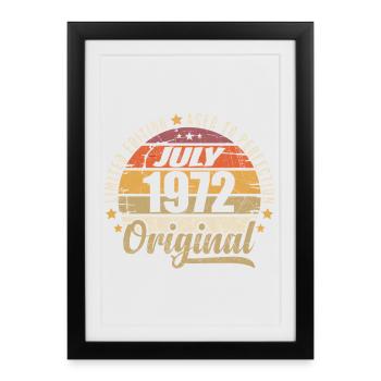 Mythical Birthday 1972 Vintage Gift 1972 - Framed poster (27 × 37 cm) - black - Front