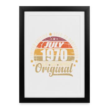 Mythical Birthday 1970's Vintage Gift 1970's - Framed poster (27 × 37 cm) - black - Front