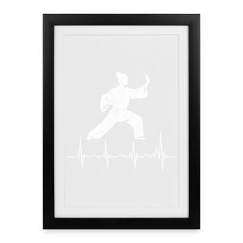 Méditation Zen du Tai Chi – Entraînement au Chi Qigong - Affiche encadrée (27 × 37 cm) - noir - Devant
