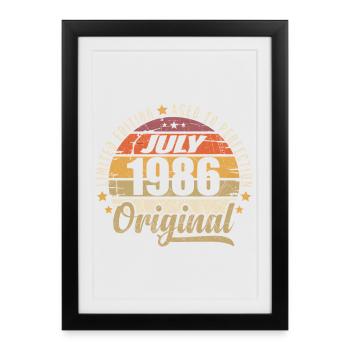 Mythical Birthday 1986 Vintage Gift 1986 - Framed poster (27 × 37 cm) - black - Front